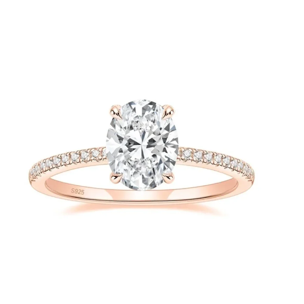 3 Carat Rose Gold Engagement Ring